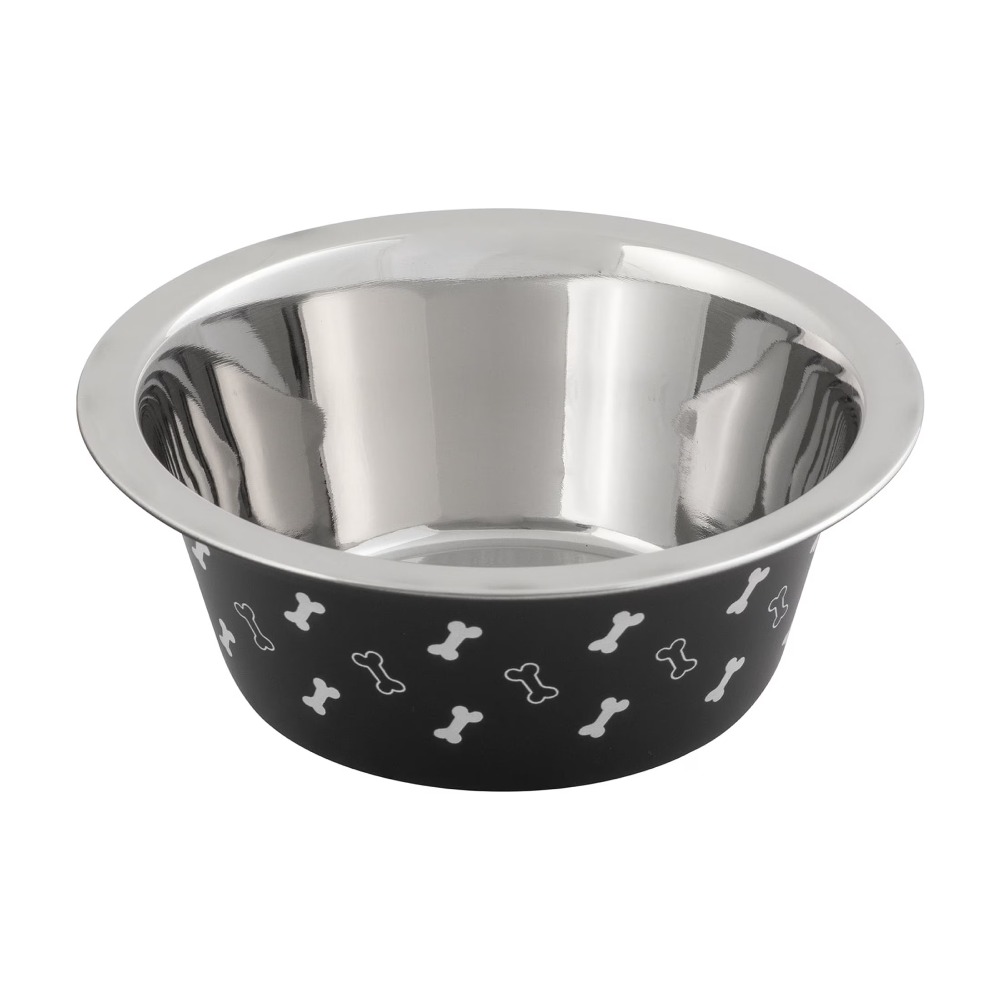 Pet Supplies Is Food - Stainless Steel Dog Bowl with Bone