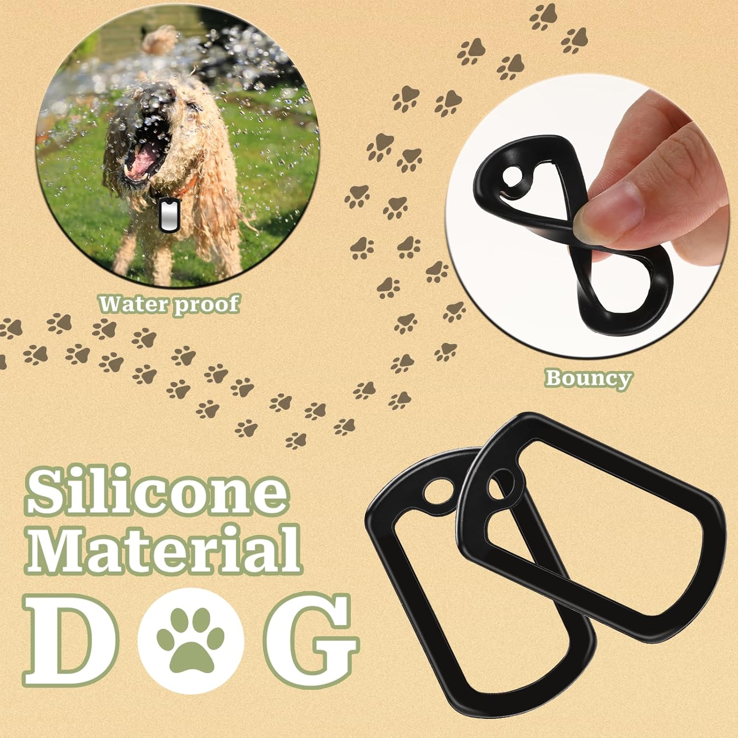 10-20Pcs Dog Tag Silicone Sile - Dog Muzzle Silicone recension och pris